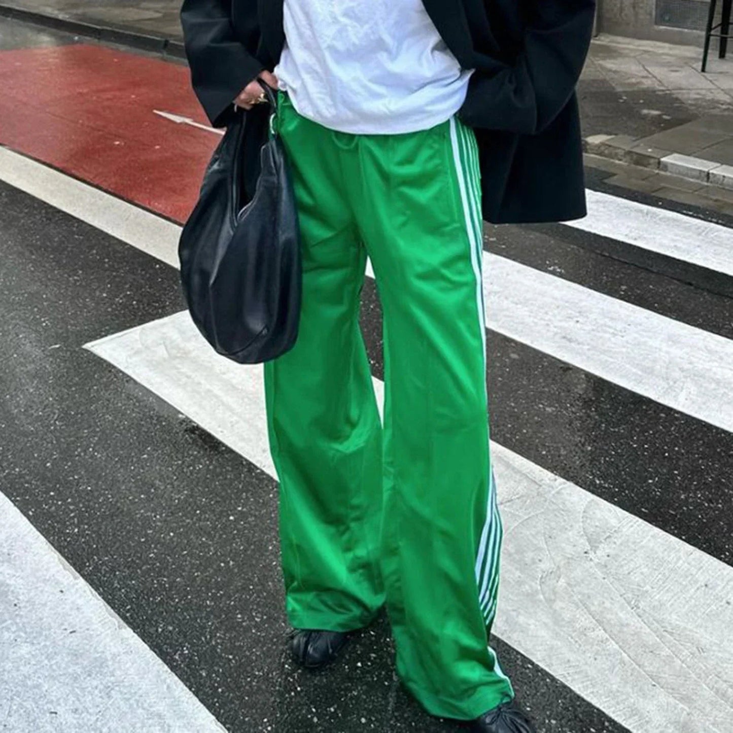 SOERA Sandra Striped Drawstring Sweatpants - Pants - SOERA-079043-GRE-S-56195 Green S