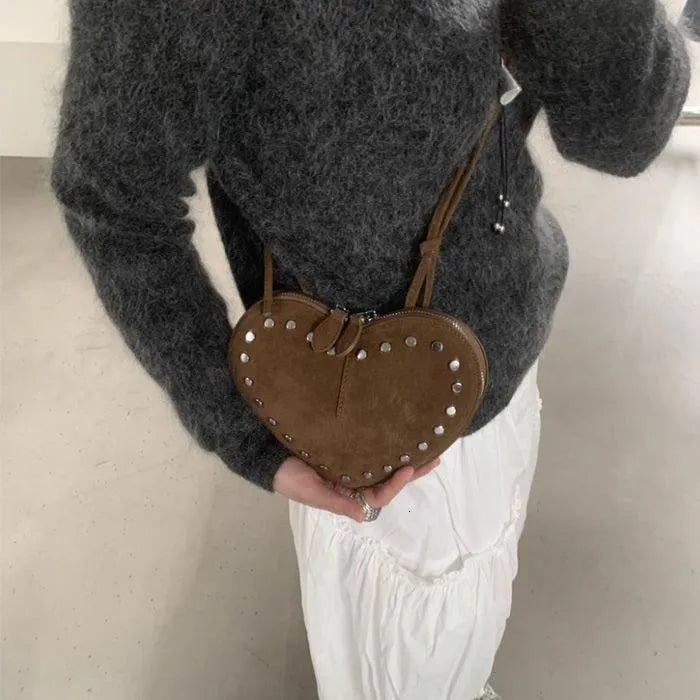 Jane Vintage Faux Suede Crossbody Bag
