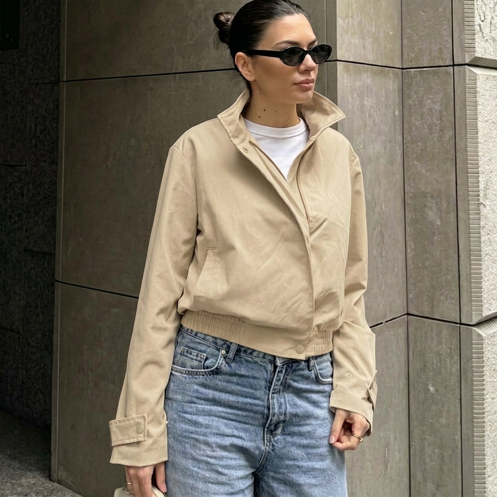 Carmen Cropped Bomber Jacket