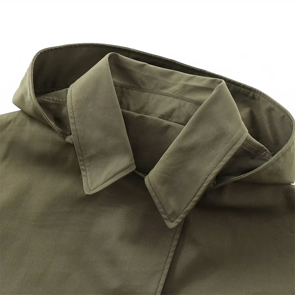 SOERA Julia Hooded Trench Coat - Coats & Jackets - 3256807450484976-;uT1757549903551306285 Army Green M