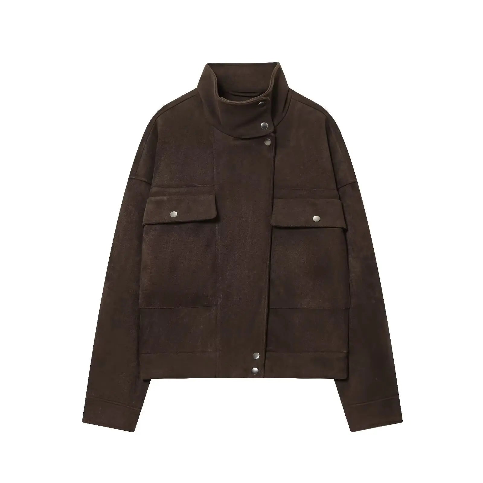 SOERA Lara Vintage Oversized Bomber Jacket - Jacket - SOERA-230339-DEE-XS-86211 Deep Coffee XS