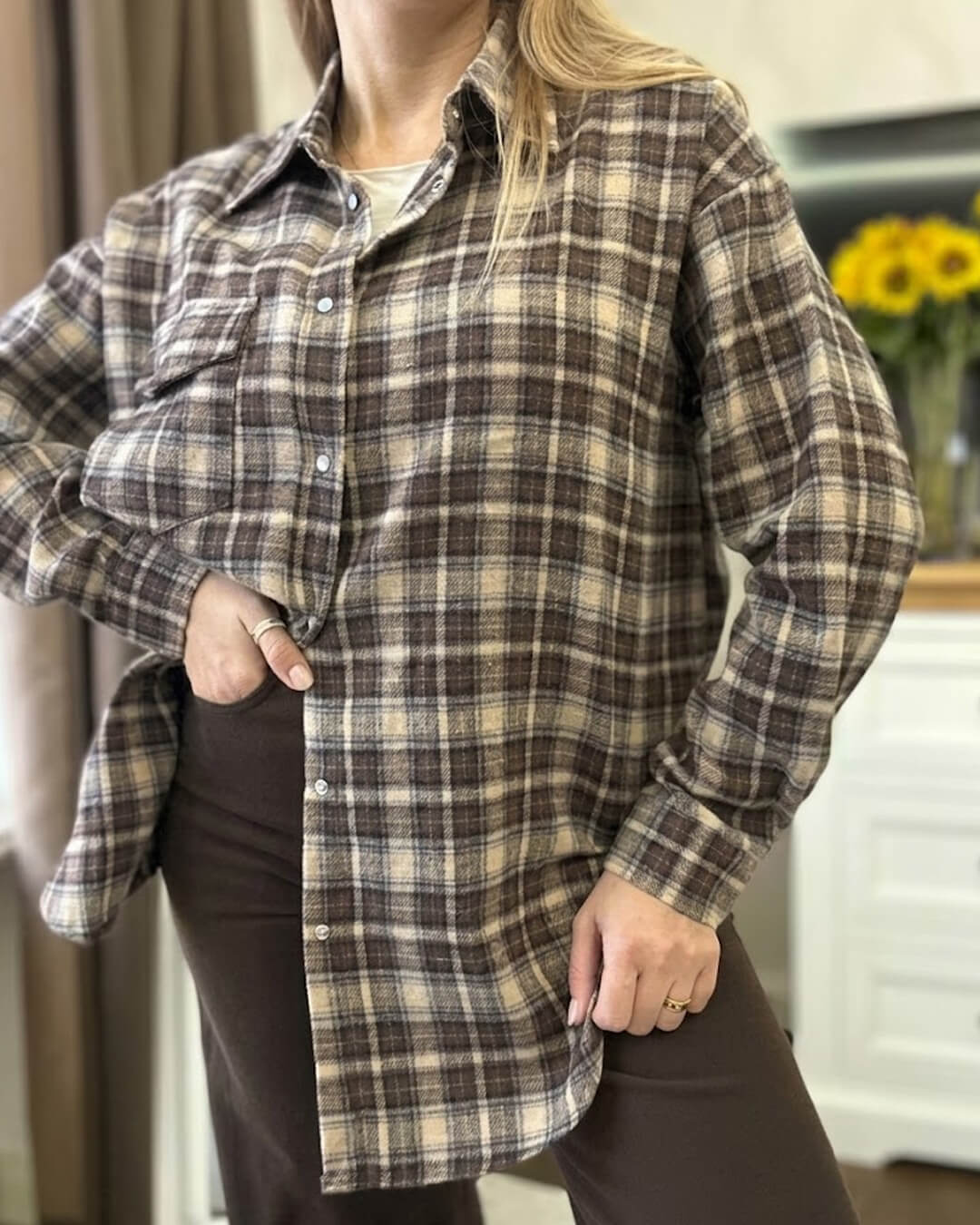 Melissa Oversized Plaid Shirt