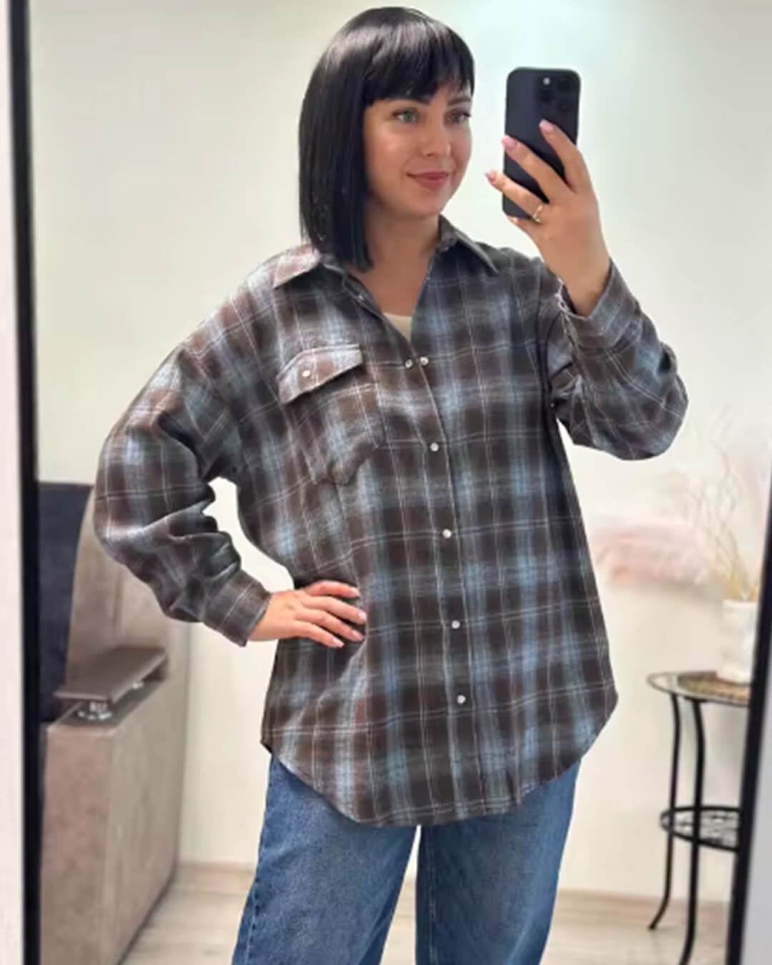 Melissa Oversized Plaid Shirt