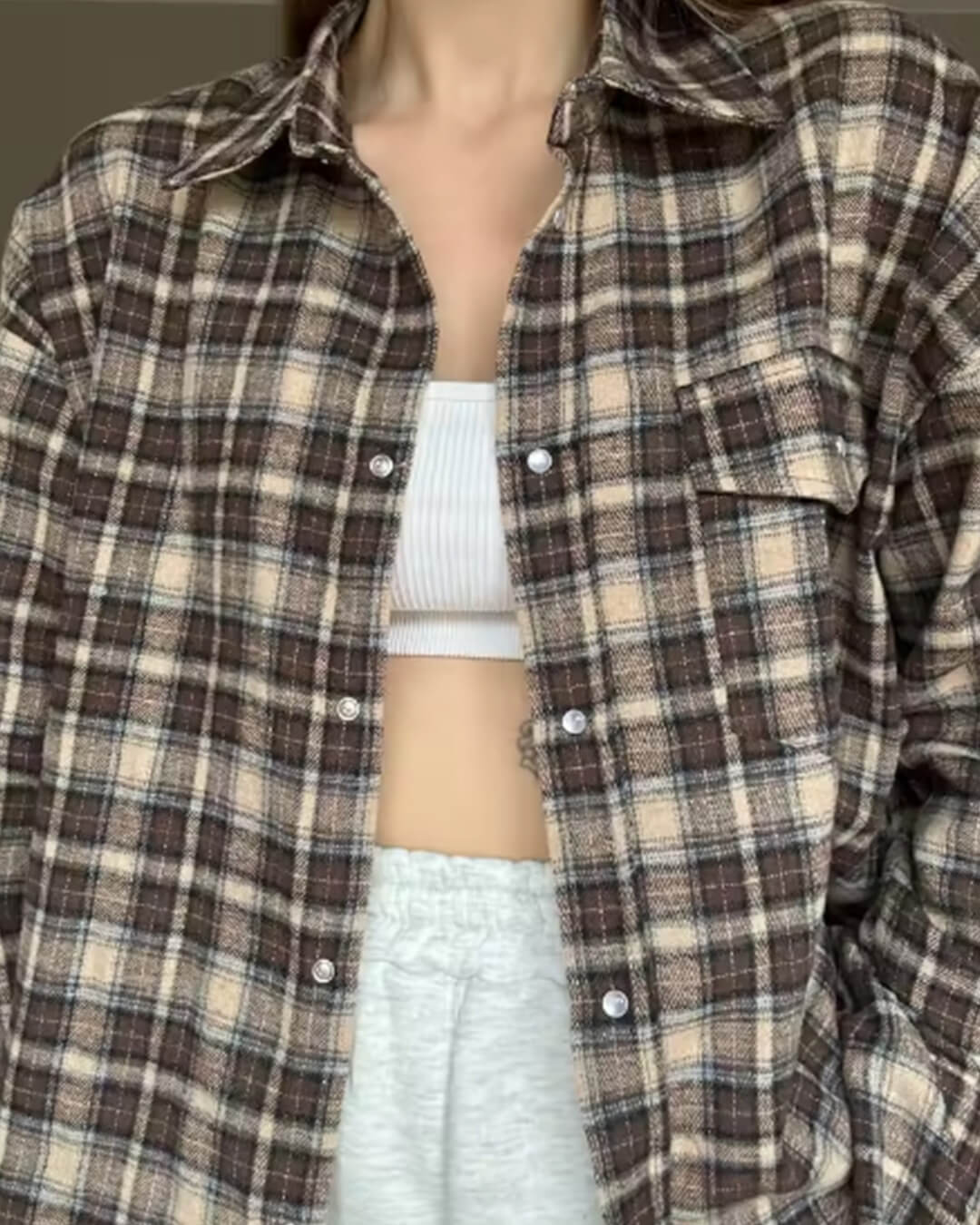Melissa Oversized Plaid Shirt