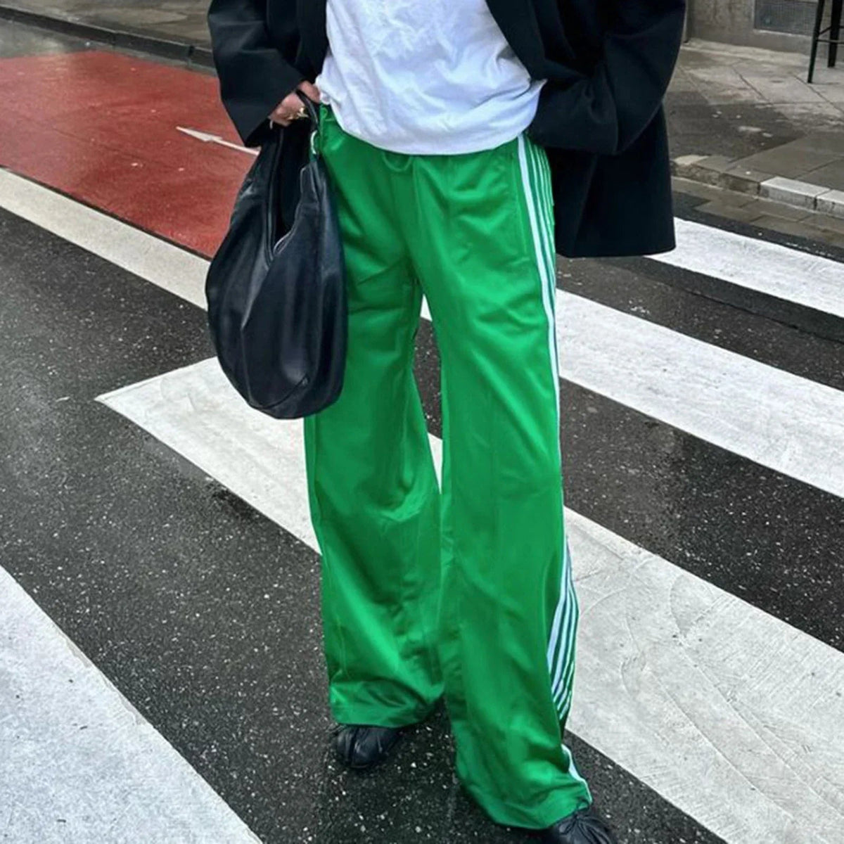SOERA Sandra Striped Drawstring Sweatpants - Pants - SOERA-079043-GRE-S-56195 Green S